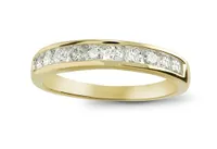 Infinity Gold Channel Set 0.50CTW Diamond Anniversary Ring