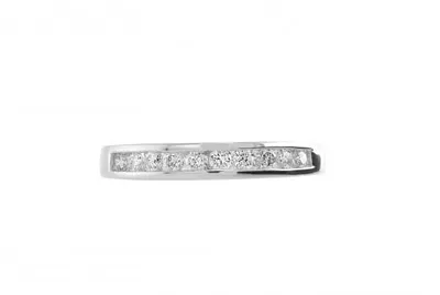 Infinity White Gold Channel Set 0.33CTW Diamond Anniversary Ring