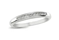 Infinity White Gold Channel Set 0.33CTW Diamond Anniversary Ring