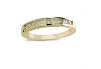 Infinity Gold Channel Set 0.33CTW Diamond Anniversary Ring