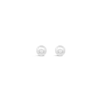 10K White Gold 4mm Ball Earring