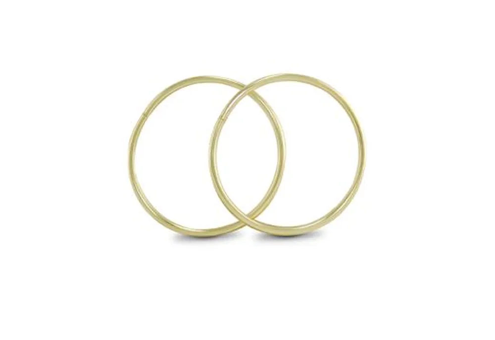 10K Yellow Gold 15mm Sleepers