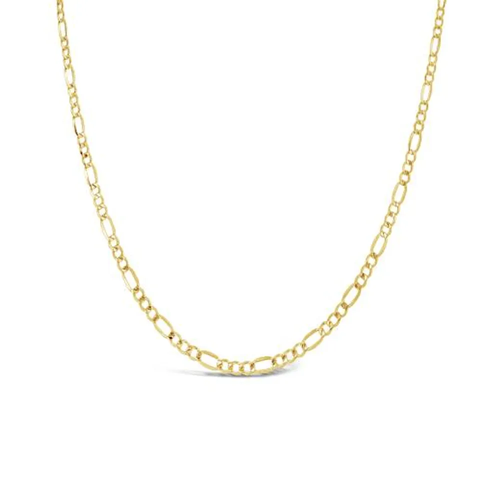 10K Yellow Gold 20" Diamond Cut Figaro