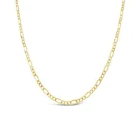 10K Yellow Gold 20" Diamond Cut Figaro