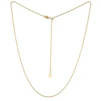 10K Yellow Gold Adjustable to 22" 1.4mm Sparkle Chain