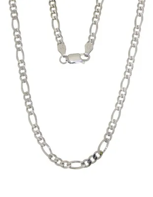 Sterling Silver 22" 4mm Figaro Chain
