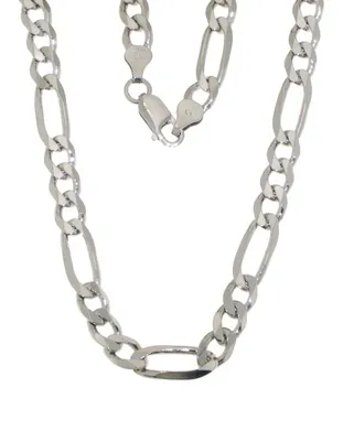 Sterling Silver 22" 6.7mm Figaro Chain