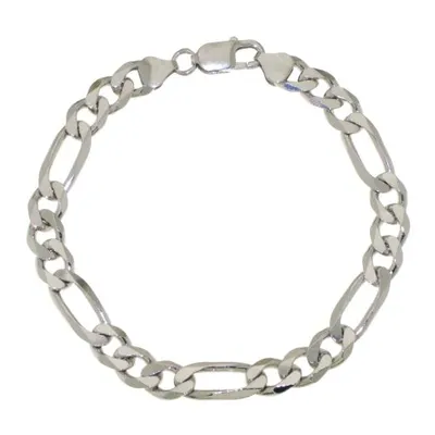 Sterling Silver 8.5" 8.2mm Figaro Bracelet