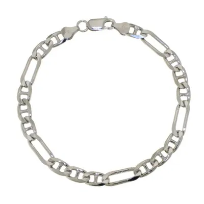 Sterling Silver 22" 6.8mm Figaro Gucci Chain