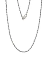 Sterling Silver 20" 1.8mm Rope Chain