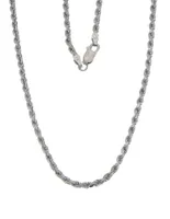 Sterling Silver 18" 2.8mm Rope Chain