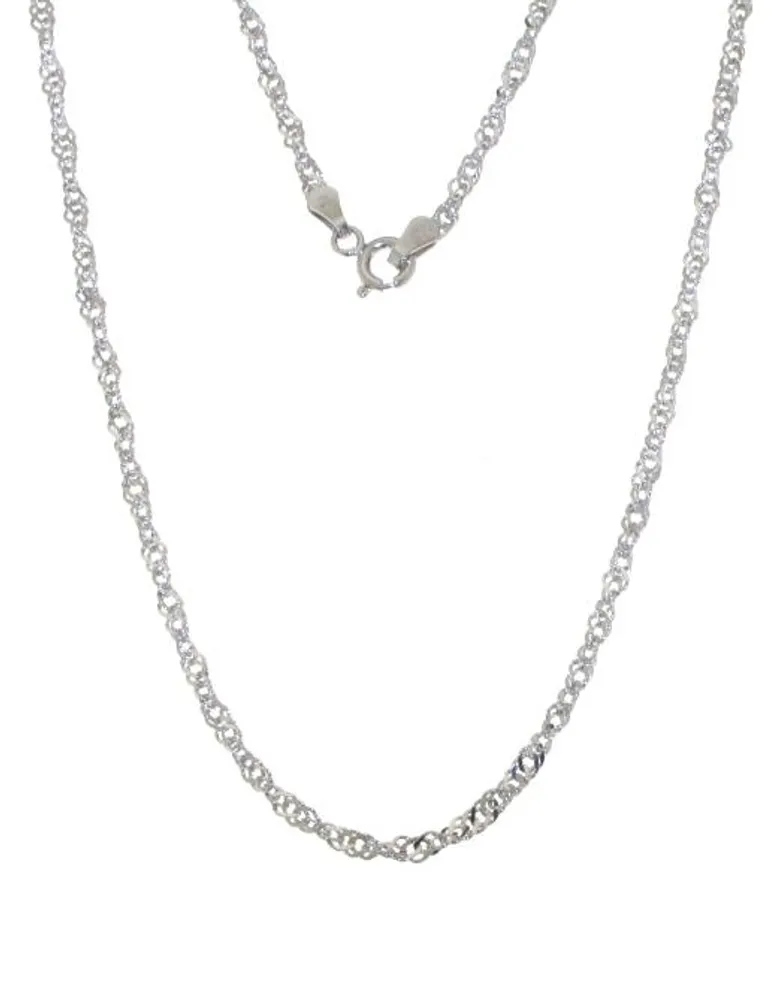 Sterling Silver 20" 2.1mm Singapore Chain