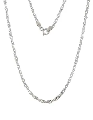 Sterling Silver 20" 2.1mm Singapore Chain