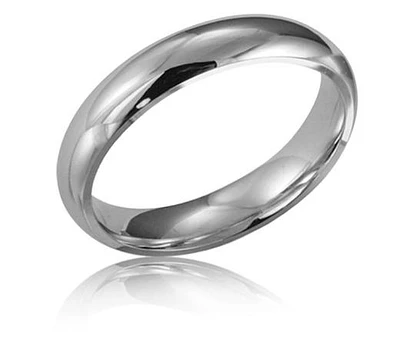 10K White Gold 3mm Comfort Fit Wedding Band Size 6