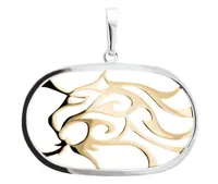 10K Yellow and White Gold Two-Tone Pendant