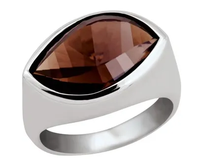 Sterling Silver Smoky Quartz Fashion Ring
