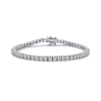 Sterling Silver Cubic Zirconia Tennis 7" Bracelet