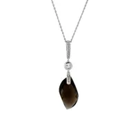 Smoky Quartz Diamond and Topaz Necklace