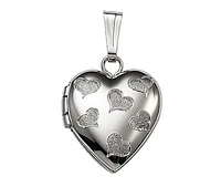 Children's Sterling Silver 15" Hearts Locket
