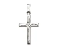 Sterling Silver 18" Embossed Cross