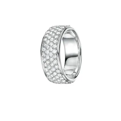 Luxury White Gold 1.00CTW Diamond Anniversary Ring