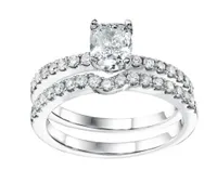 14K White Gold 1.50CTW Diamond Bridal Set