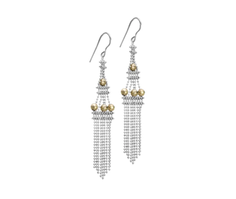 Argento Oro Two Tone Gold Tassel Earrings