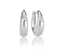 10K White Gold Huggie Earrings