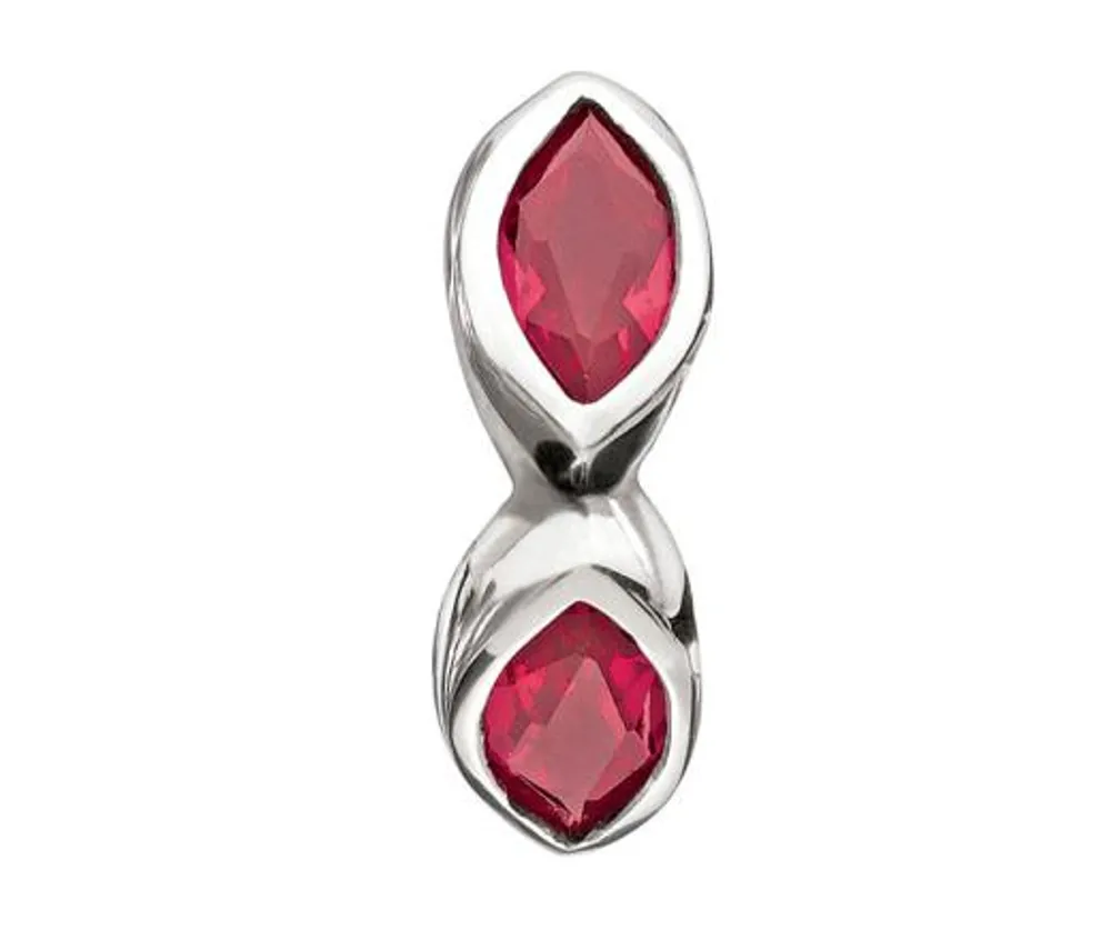 Chamilia Sterling Silver Midtown Marquis Fuchsia