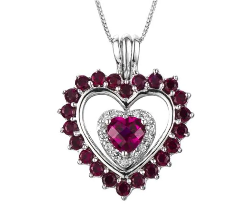 Sterling Silver 3-In-1 Heart Pendant