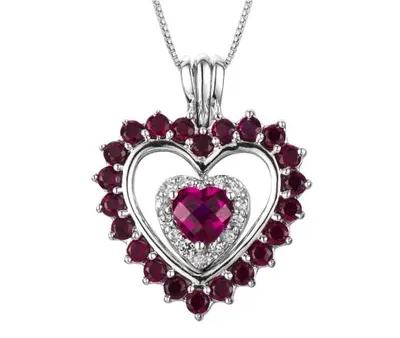 Sterling Silver 3-In-1 Heart Pendant