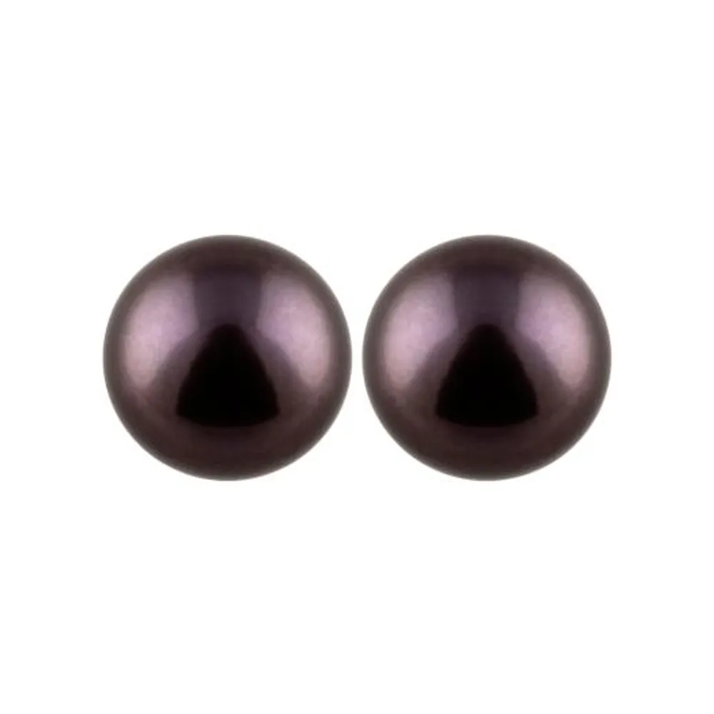 Freshwater 7-7.5mm Peacock Pearl Studs