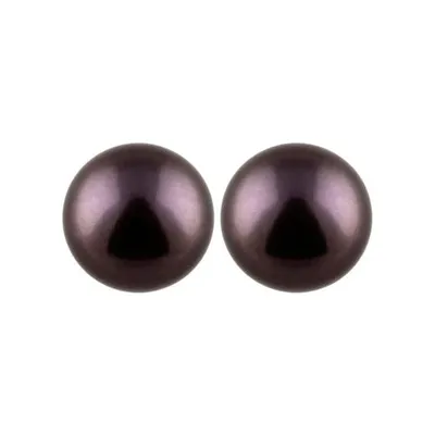 Freshwater 7-7.5mm Peacock Pearl Studs