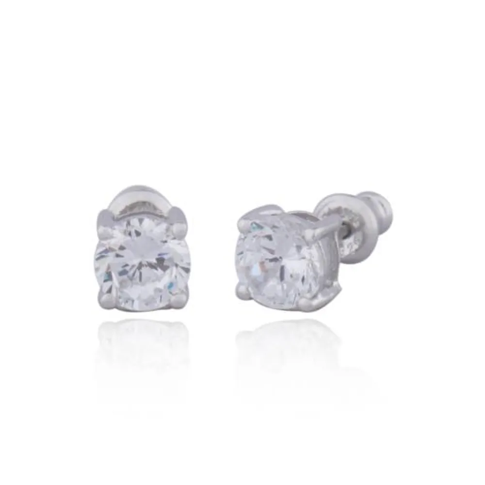 Elle Cubic Zirconia 6mm Post Earrings