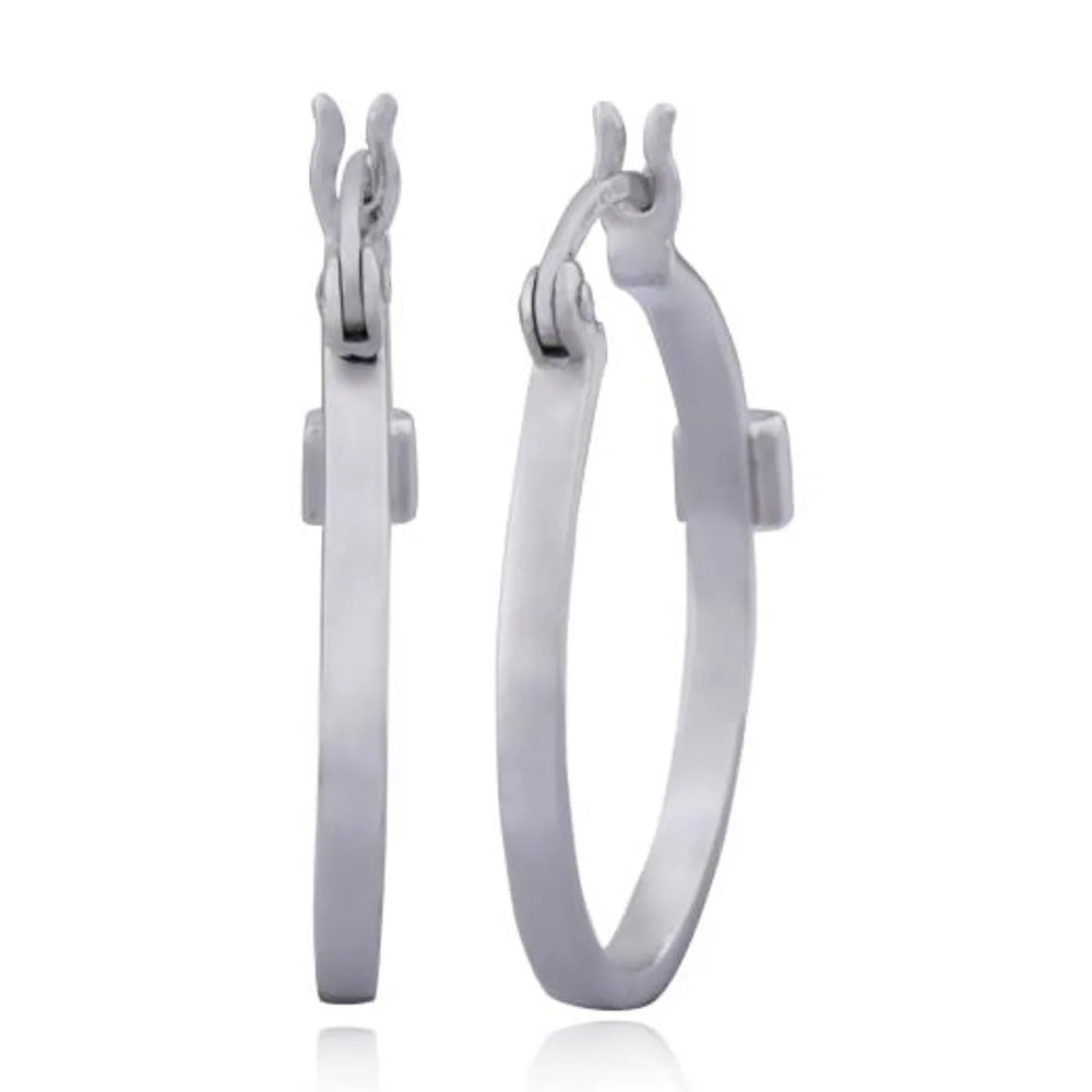 Elle Small Square Tube Hoop 24mm Earrings