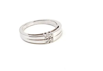Sterling Silver 0.25CTW Diamond Ring