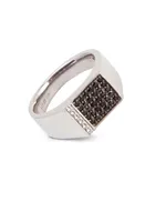 Midnight Diamond Sterling Silver Diamond Ring