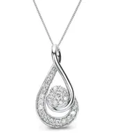 Love Hugs Sterling Silver Diamond Necklace