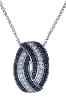 Expressions Pendant with White and Black Swarovski Zirconia