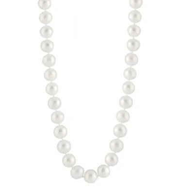 Freshwater 9-10mm White Freshwater Pearl Necklace