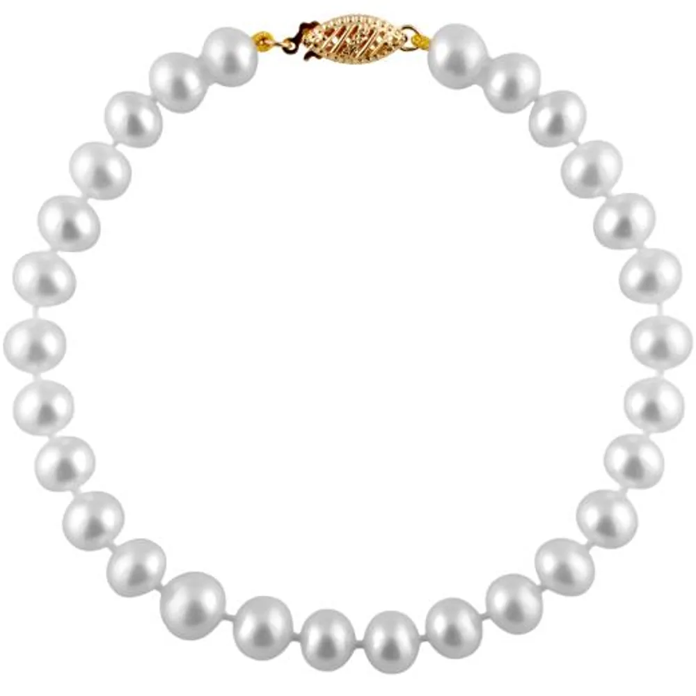 White Freshwater 6-6.5mm Pearl Bracelet