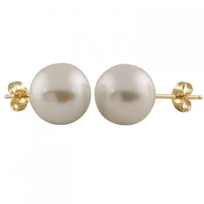 Large Freshwater Pearl Stud Earrings