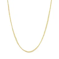 14K Yellow Gold Three Row Ball & Bead Twist Necklace