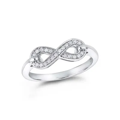 Infinite Love Sterling Silver Diamond Ring