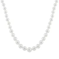 Graduated 4mm- 8mm Freshwater White Pearl 18" Necklace