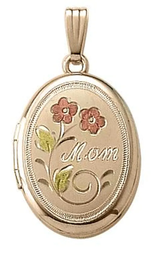 14K Yellow Gold Filled 18" Mom Locket