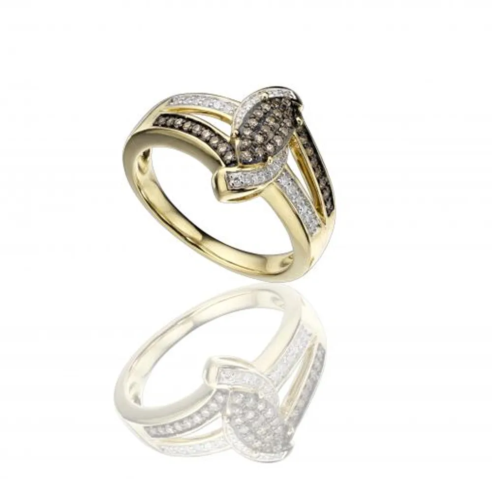 Champagne 0.25CTW Diamond Ring