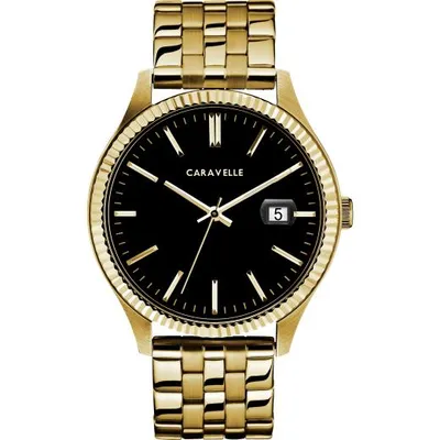 Caravelle Men's Gold & Black Chronograph