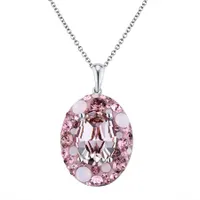 Crystal Creations Pink Rose and Light Rose Pendant