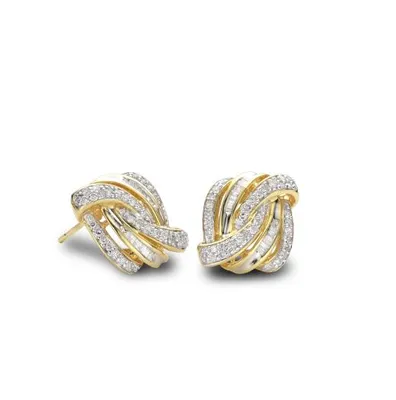 Yellow Gold 0.50CTW Diamond Earrings